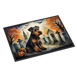 DAC2004MAT 18 x 27 in. Unisex Airedale Terrier Spooky Halloween Doormat