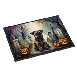 18 x 27 in. Unisex Border Terrier Spooky Halloween Doormat