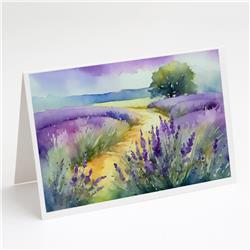 5 x 7 in. Unisex Lavender in Watercolor Greeting Cards & Envelopes - Pack of 8