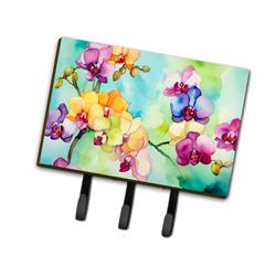 9 x 6 in. Unisex Orchids in Watercolor Leash or Key Holder