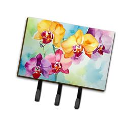 9 x 6 in. Unisex Orchids in Watercolor Leash or Key Holder