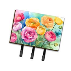 9 x 6 in. Unisex Ranunculus in Watercolor Leash or Key Holder