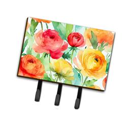 9 x 6 in. Unisex Ranunculus in Watercolor Leash or Key Holder