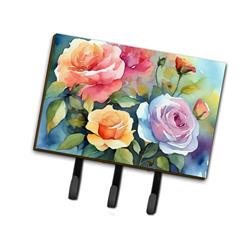 9 x 6 in. Unisex Roses in Watercolor Leash or Key Holder