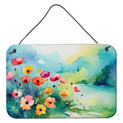 DAC1547DS812 12 x 8 in. Anemones in Watercolor Wall or Door Hanging Prints