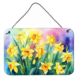 DAC1560DS812 12 x 8 in. Daffodils in Watercolor Wall or Door Hanging Prints
