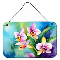 DAC1562DS812 12 x 8 in. Orchids in Watercolor Wall or Door Hanging Prints