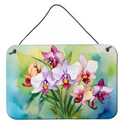 DAC1563DS812 12 x 8 in. Orchids in Watercolor Wall or Door Hanging Prints