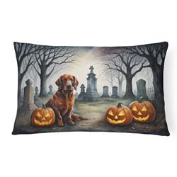 16 x 12 in. Unisex Irish Setter Spooky Halloween Fabric Decorative Pillow
