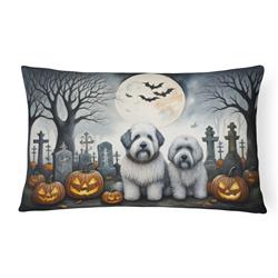 DAC2071PW1216 16 x 12 in. Unisex Old English Sheepdog Spooky Halloween Fabric Decorative Pillow