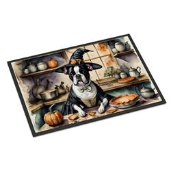 DAC1748JMAT 24 x 36 in. Unisex Boston Terrier Fall Kitchen Pumpkins Indoor or Outdoor Mat