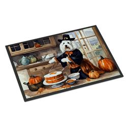 DAC1768JMAT 24 x 36 in. Unisex Coton De Tulear Fall Kitchen Pumpkins Indoor or Outdoor Mat