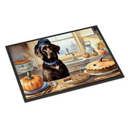 DAC1789JMAT 24 x 36 in. Unisex Chocolate Lab Fall Kitchen Pumpkins Indoor or Outdoor Mat