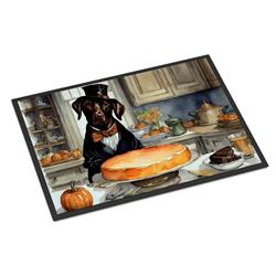 DAC1790JMAT 24 x 36 in. Unisex Chocolate Lab Fall Kitchen Pumpkins Indoor or Outdoor Mat