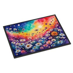 18 x 27 in. Unisex Asters in Color Doormat