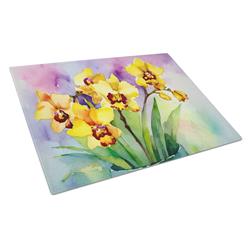 DAC1590LCB 15 x 12 in. Orchids in Watercolor Glass Cutting Board - Large