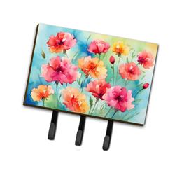 9 x 6 in. Unisex Carnations in Watercolor Leash or Key Holder