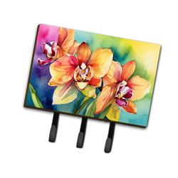 9 x 6 in. Unisex Orchids in Watercolor Leash or Key Holder