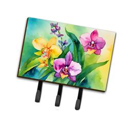 9 x 6 in. Unisex Orchids in Watercolor Leash or Key Holder