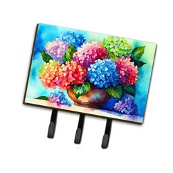 9 x 6 in. Unisex Hydrangeas in Watercolor Leash or Key Holder