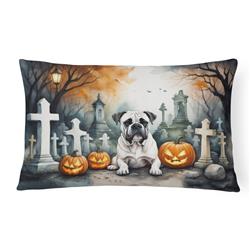 16 x 12 in. Unisex Boxer Spooky Halloween Fabric Decorative Pillow