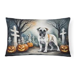 16 x 12 in. Unisex Boxer Spooky Halloween Fabric Decorative Pillow