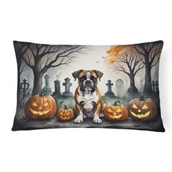 16 x 12 in. Unisex Boxer Spooky Halloween Fabric Decorative Pillow