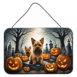 DAC2049DS812 12 x 8 in. Norwich Terrier Spooky Halloween Wall or Door Hanging Prints