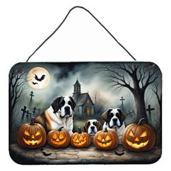 DAC2050DS812 12 x 8 in. Saint Bernard Spooky Halloween Wall or Door Hanging Prints