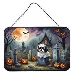 DAC2054DS812 12 x 8 in. Shih Tzu Spooky Halloween Wall or Door Hanging Prints