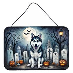 DAC2055DS812 12 x 8 in. Siberian Husky Spooky Halloween Wall or Door Hanging Prints