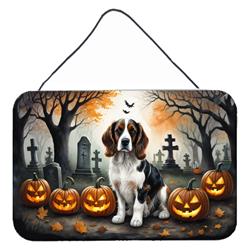 DAC2057DS812 12 x 8 in. Welsh Springer Spaniel Spooky Halloween Wall or Door Hanging Prints