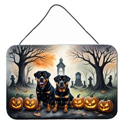 DAC2063DS812 12 x 8 in. Unisex Rottweiler Spooky Halloween Wall or Door Hanging Prints