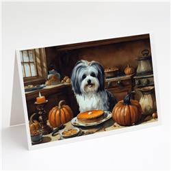 5 x 7 in. Unisex Havanese Fall Kitchen Pumpkins Greeting Cards & Envelopes - Pack of 8