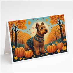 5 x 7 in. Unisex Welsh Terrier Fall Greeting Cards & Envelopes - Pack of 8
