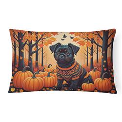 16 x 12 in. Unisex Affenpinscher Fall Fabric Decorative Pillow