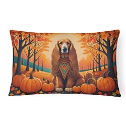 16 x 12 in. Unisex Afghan Hound Fall Fabric Decorative Pillow