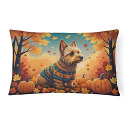 16 x 12 in. Unisex Australian Terrier Terrier Fall Fabric Decorative Pillow