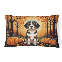 16 x 12 in. Unisex Beagle Fall Fabric Decorative Pillow
