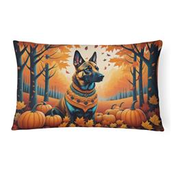 16 x 12 in. Unisex Belgian Malinois Fall Fabric Decorative Pillow
