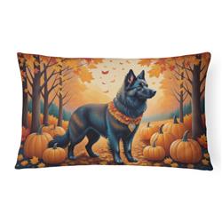 16 x 12 in. Unisex Belgian Sheepdog Fall Fabric Decorative Pillow