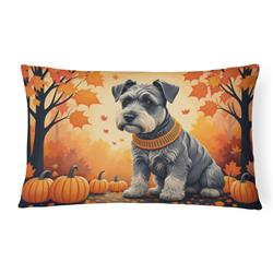16 x 12 in. Unisex Schnauzer Fall Fabric Decorative Pillow