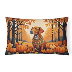 16 x 12 in. Unisex Vizsla Fall Fabric Decorative Pillow