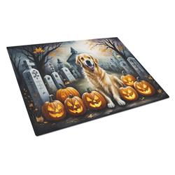DAC2042LCB 15 x 12 in. Unisex Golden Retriever Spooky Halloween Glass Cutting Board - Large