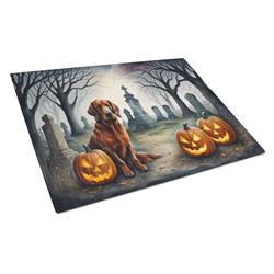 DAC2044LCB 15 x 12 in. Unisex Irish Setter Spooky Halloween Glass Cutting Board - Large