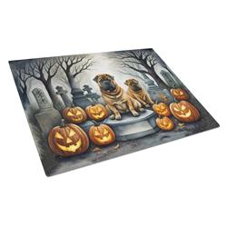 DAC2052LCB 15 x 12 in. Unisex Shar Pei Spooky Halloween Glass Cutting Board - Large