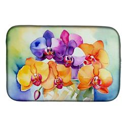 DAC1601DDM 21 x 14 in. Orchids in Watercolor Dish Drying Mat