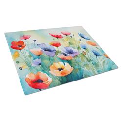 DAC1546LCB 15 x 12 in. Anemones in Watercolor Glass Cutting Board - Large