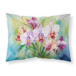 20.5 x 30 in. Unisex Orchids in Watercolor Fabric Standard Pillowcase