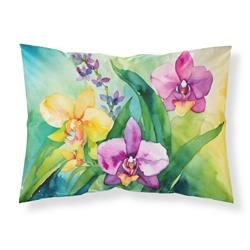 20.5 x 30 in. Unisex Orchids in Watercolor Fabric Standard Pillowcase